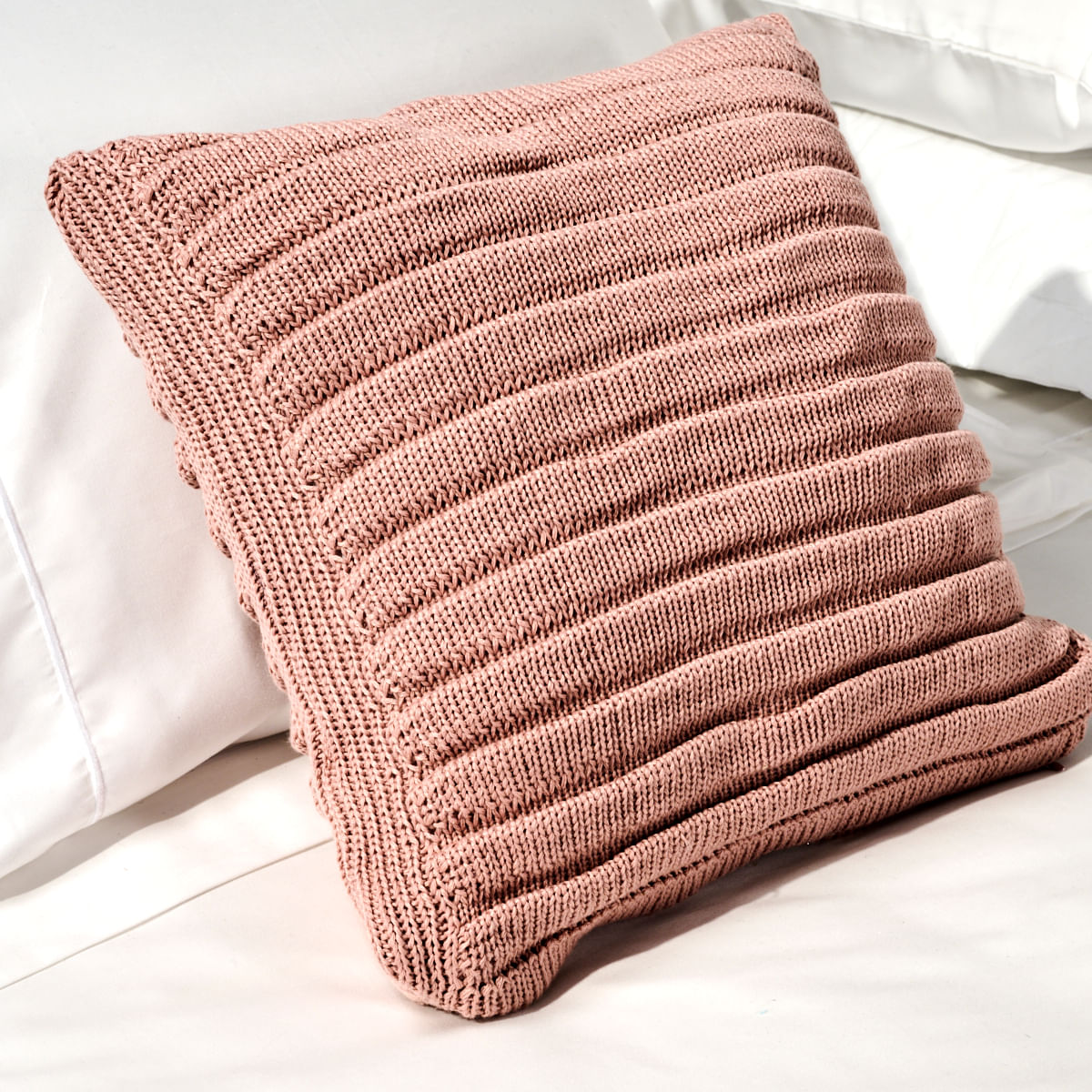 01 01 0232 Capa Almofada 40x40 Tricot Unique Rosa 001